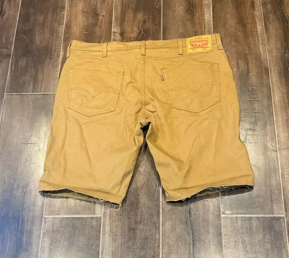 Levi's 511 Slim Fit Cut-Off Khaki Denim Shorts